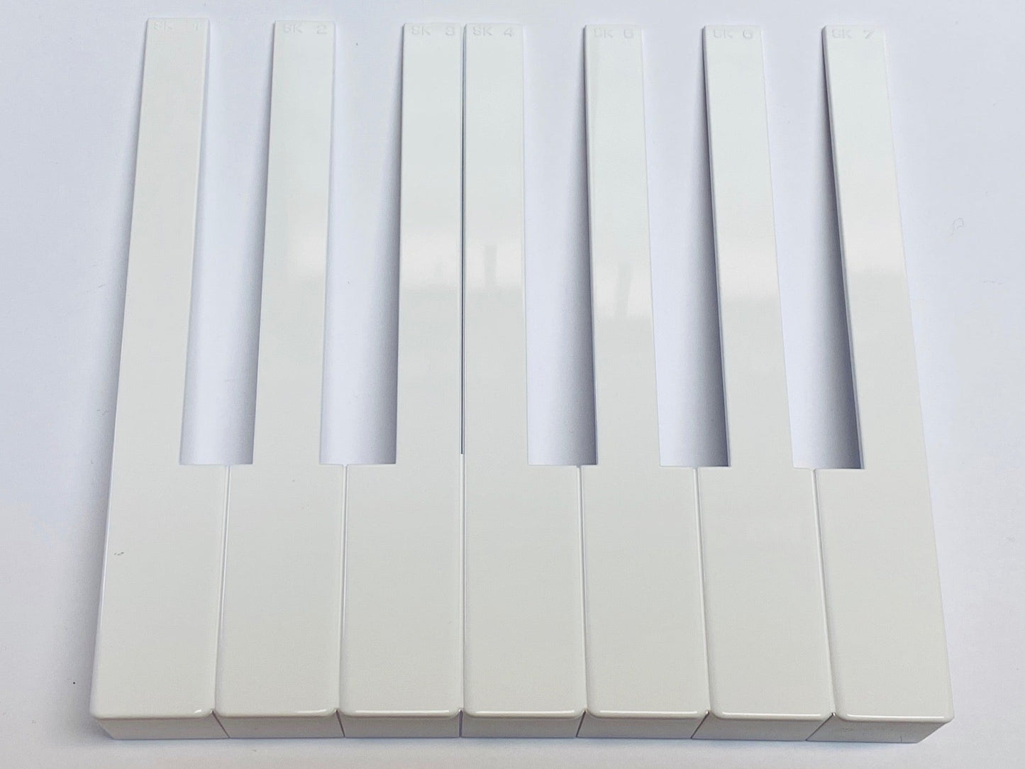 Recouvrement de touches allemands avec façades, tête de 52 mm, blanc (ensemble)