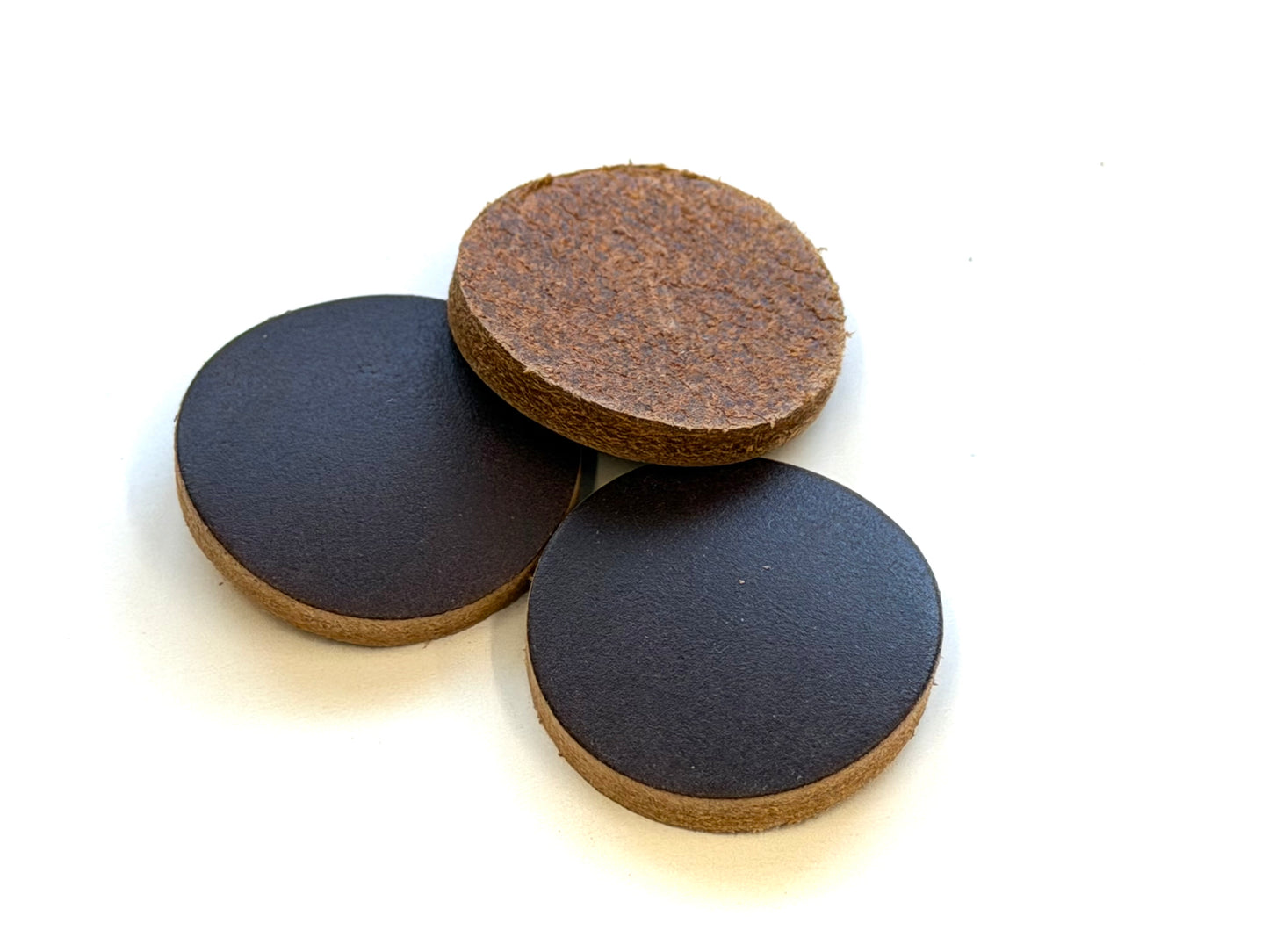 Trapwork - Round Leather Disks - 1" x 5/32" (set of 3)