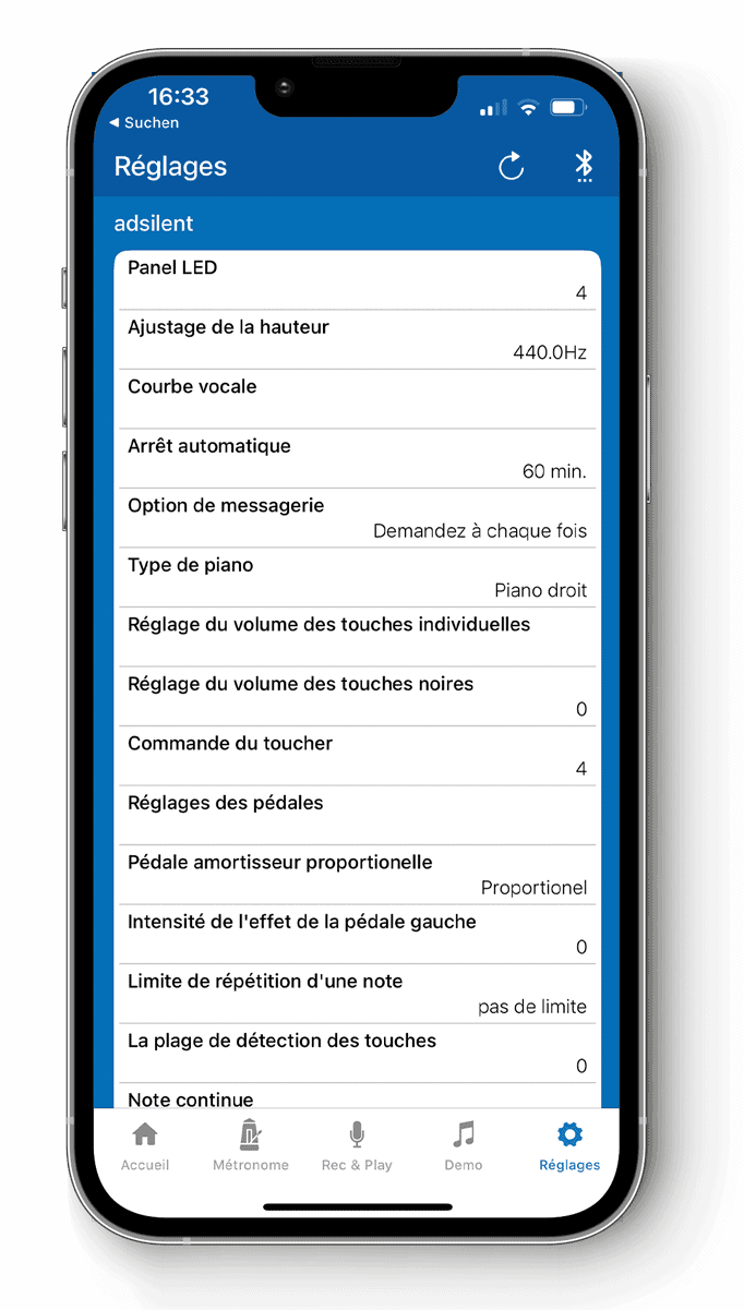 Système Adsilent pour pianos à queue
