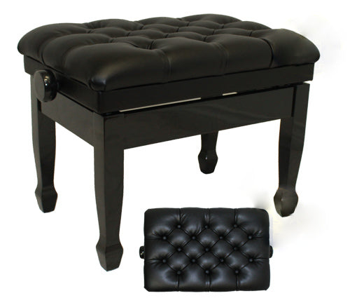 Adjustable QUATTRO piano bench with genuine leather top