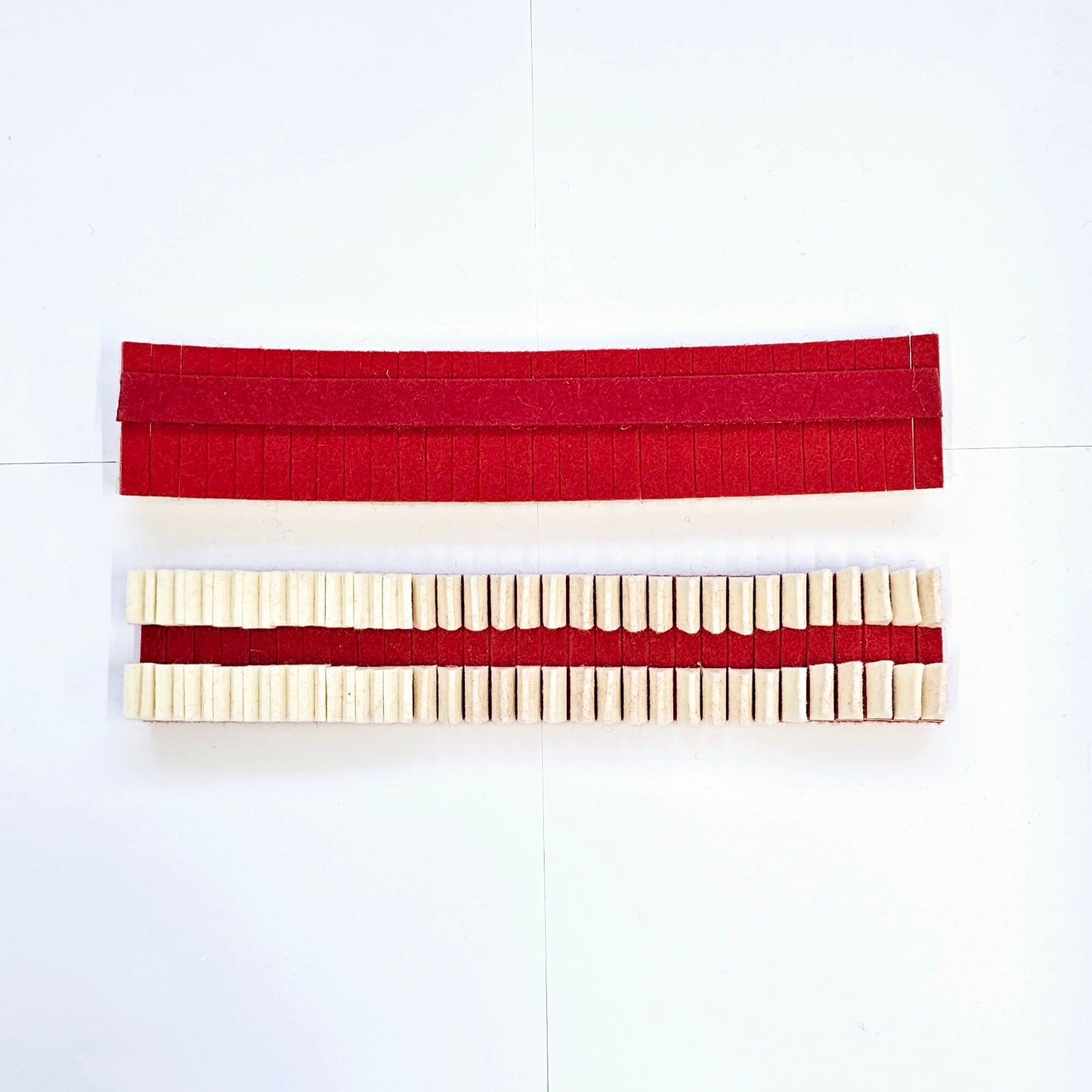 Upright bass damper felt wedges (offcenter)