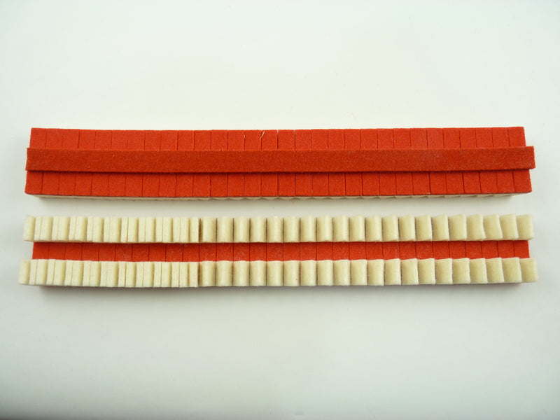 Upright bass damper felt wedges
