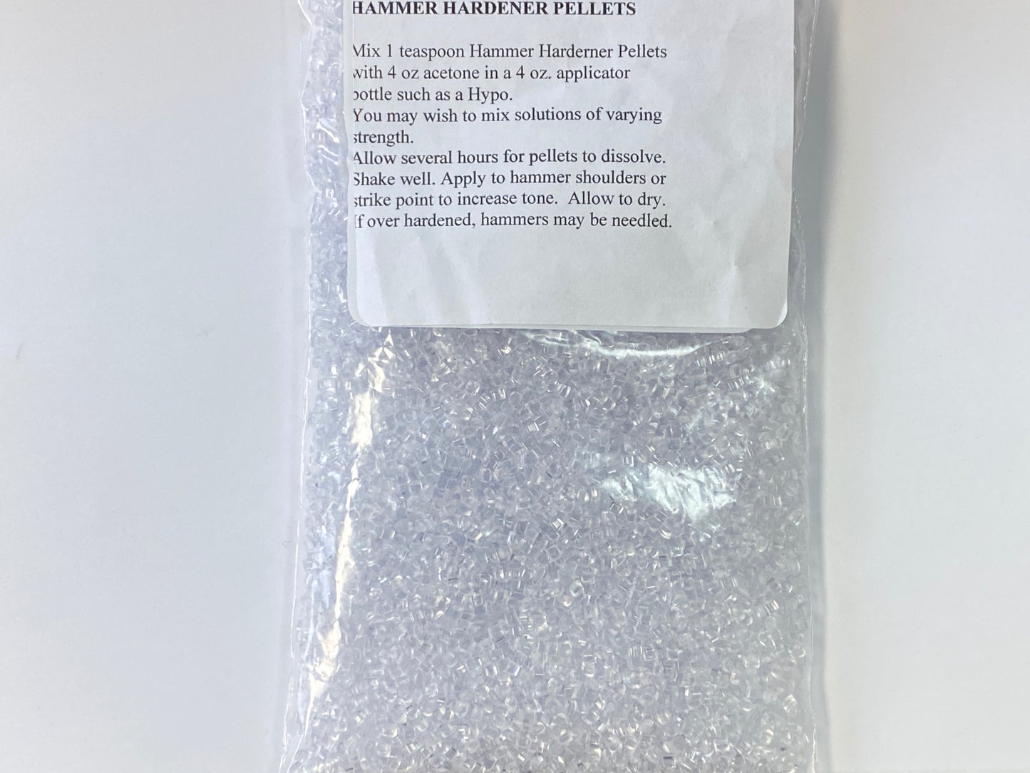Hammer hardener, pellets (per 1/2lb)