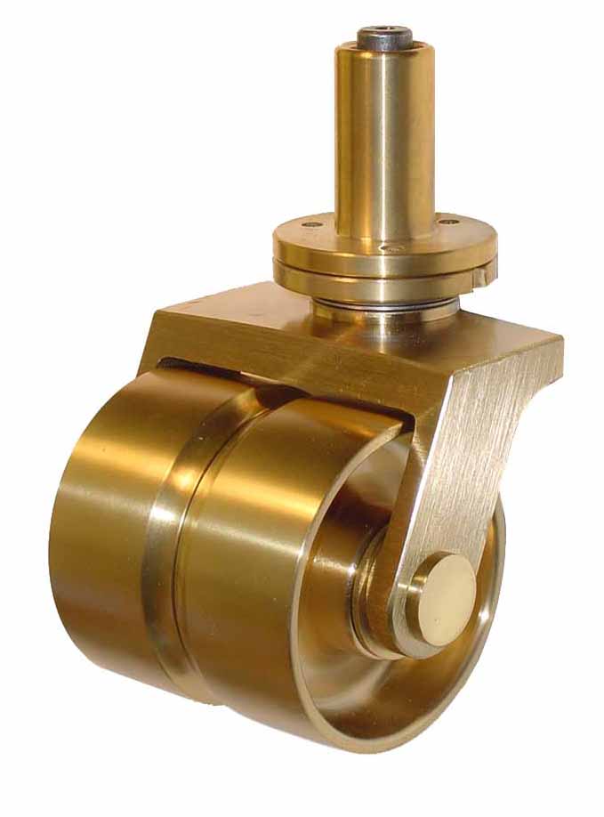 ROUE EN LAITON GRAND CASTER EUROPÉENNE, 3-1/2" (AVEC FREIN)