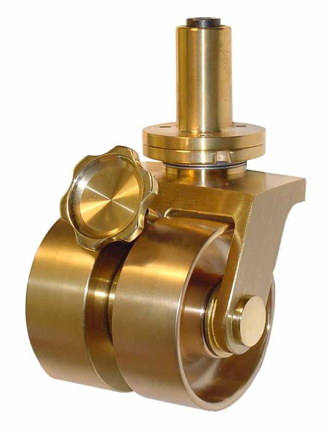 ROUE EN LAITON GRAND CASTER EUROPÉENNE, 3-1/2" (AVEC FREIN)