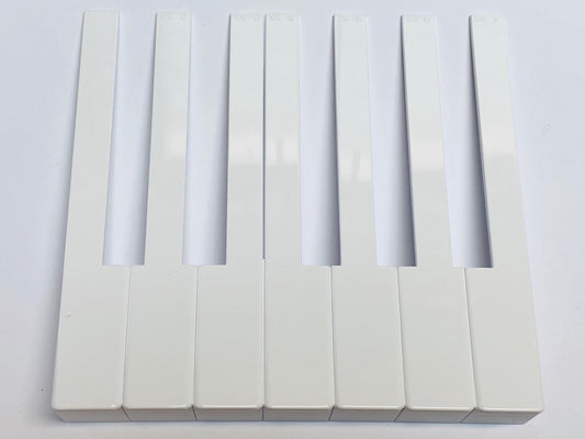 Claviers allemands avec façades, tête de 52 mm, blanc